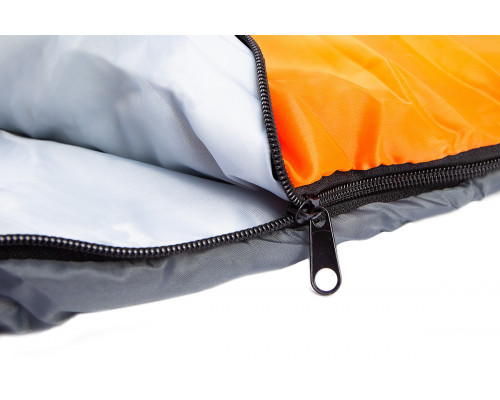 Купить Спальный мешок ACAMPER BRUNI 300г/м2, серый, оранжевый в Интернет магазин спортивной одежды и тренажеров  SayMarket
