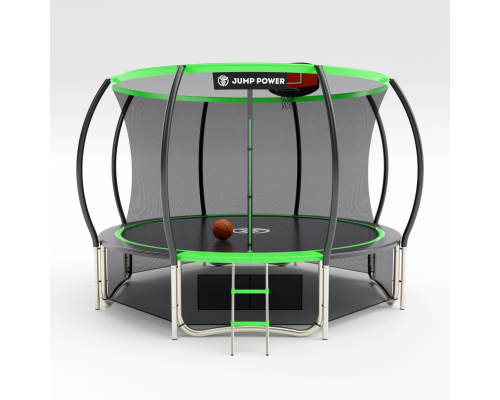 Купить Батут Jump Power 12 ft Pro Inside Basket Green в Интернет магазин спортивной одежды и тренажеров  SayMarket