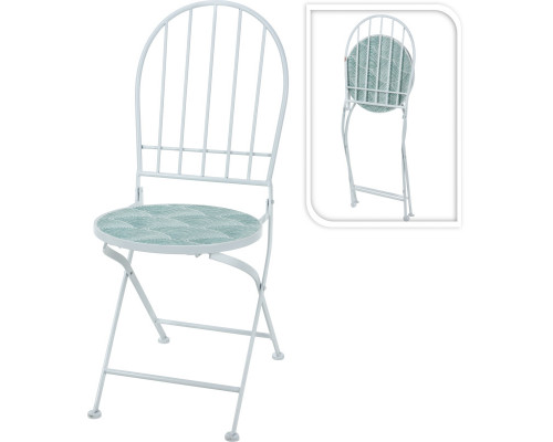 Купить Набор стульев складных с каркасом из металла и сидением из керамики, цвет белый в Интернет магазин спортивной одежды и тренажеров  SayMarket