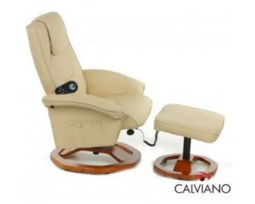Купить TV-кресло Calviano 20 с пуфом (бежевое, массаж) в Интернет магазин спортивной одежды и тренажеров  SayMarket фото 1