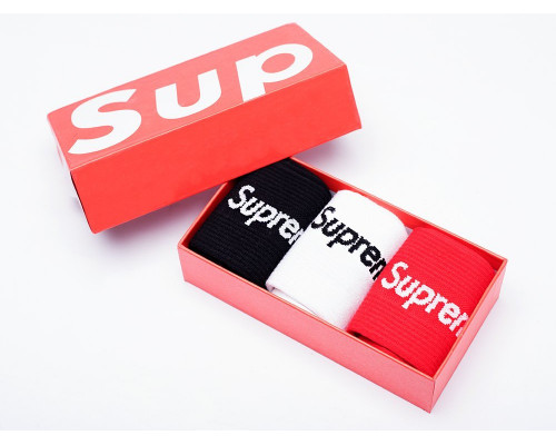 Купить Носки Supreme в коробке 3 пары в Интернет магазин спортивной одежды и тренажеров  SayMarket