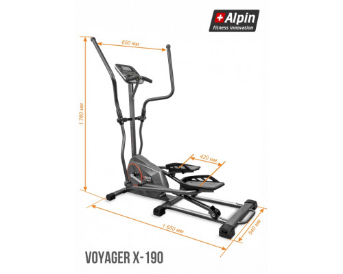Купить Эллиптический тренажер Alpin Voyager X-190 (серый) в Интернет магазин спортивной одежды и тренажеров  SayMarket фото 9