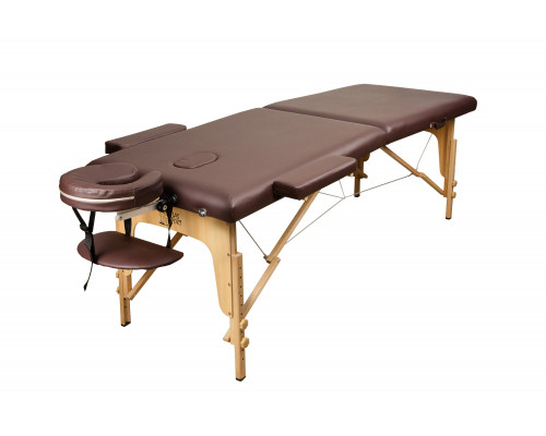 Купить Массажный стол Atlas Sport складной 2-с деревянный 70 см (темно-коричневый) в Интернет магазин спортивной одежды и тренажеров  SayMarket