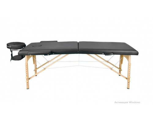 Купить Массажный стол Atlas Sport складной 2-с 60 см деревянный (черный) в Интернет магазин спортивной одежды и тренажеров  SayMarket фото 1