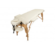 Массажный стол Atlas Sport 70 см складной 3-с деревянный (бежевый)